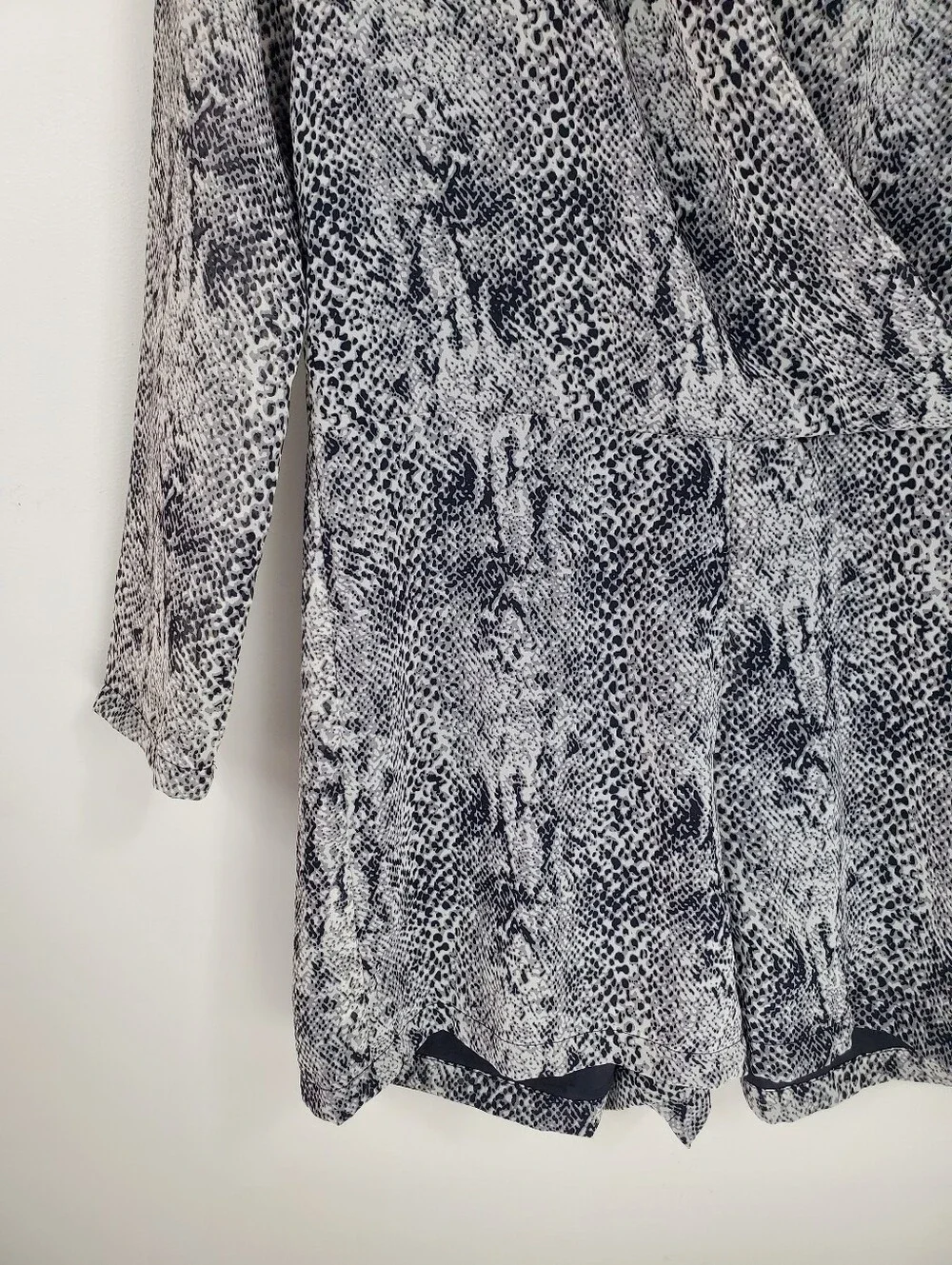NWT W118 By Walter Baker Size S Grey Reptile Margot Romper